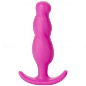 Розовая анальная пробка Mood Naughty 3 3" Silicone для ношения - 7,6 см.