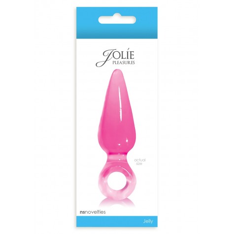Малая розовая анальная пробка Jolie Pleasures Small - 10 см.
