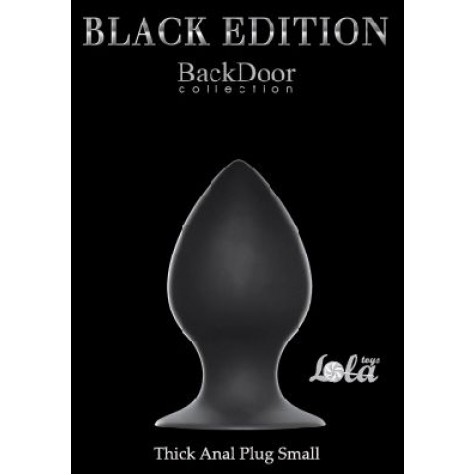 Чёрная анальная пробка Thick Anal Plug Small - 7,8 см.